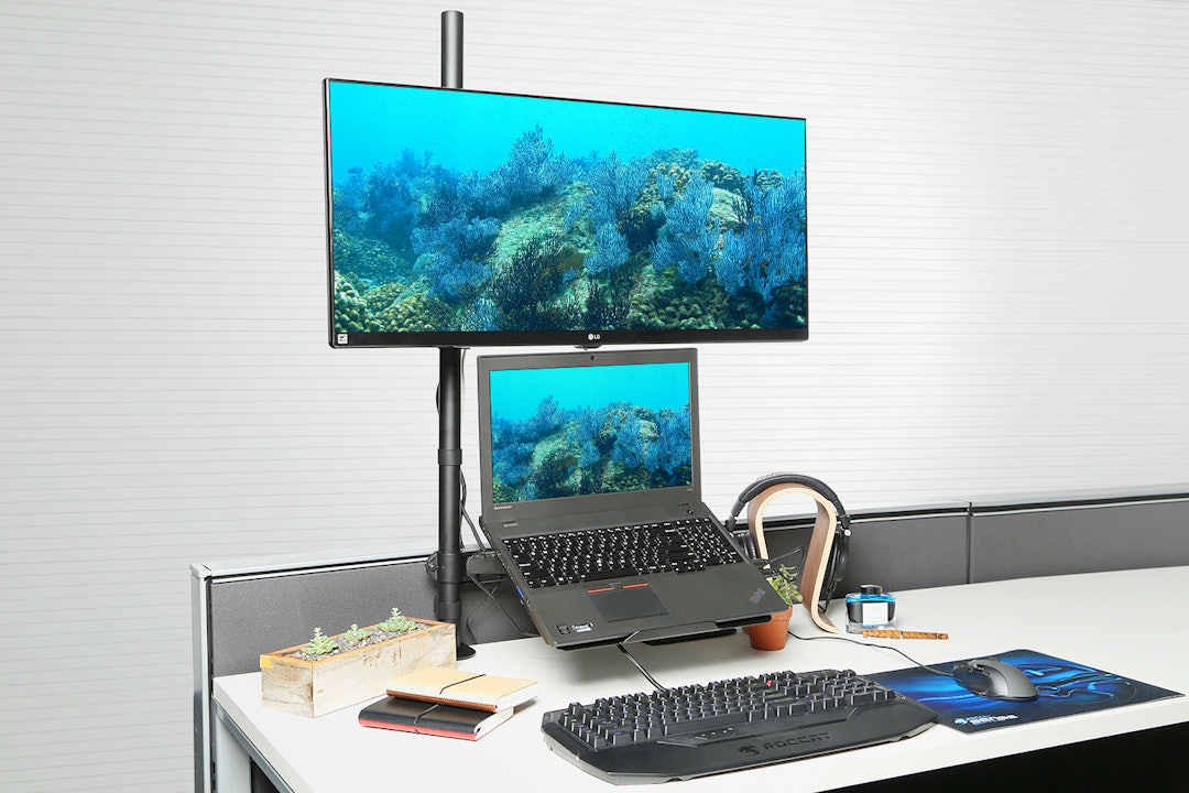 Vivo Laptop & LCD Sit/Stand Monitor Mount