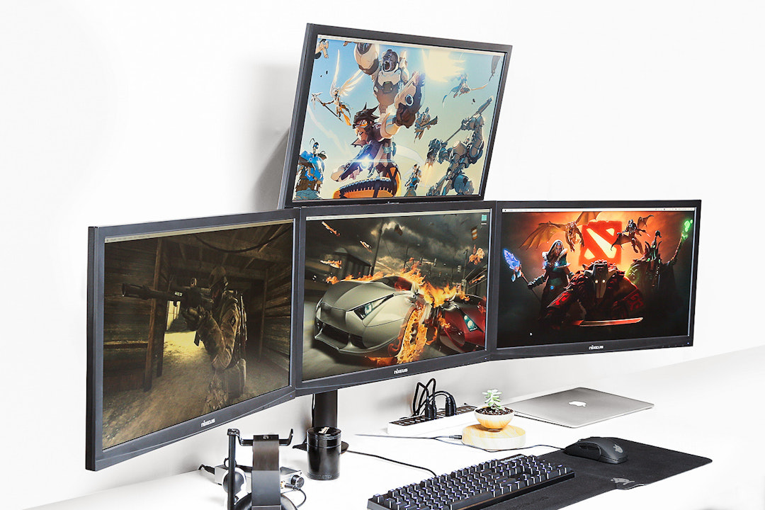 Vivo Quad LCD Heavy-Duty Desk Mount