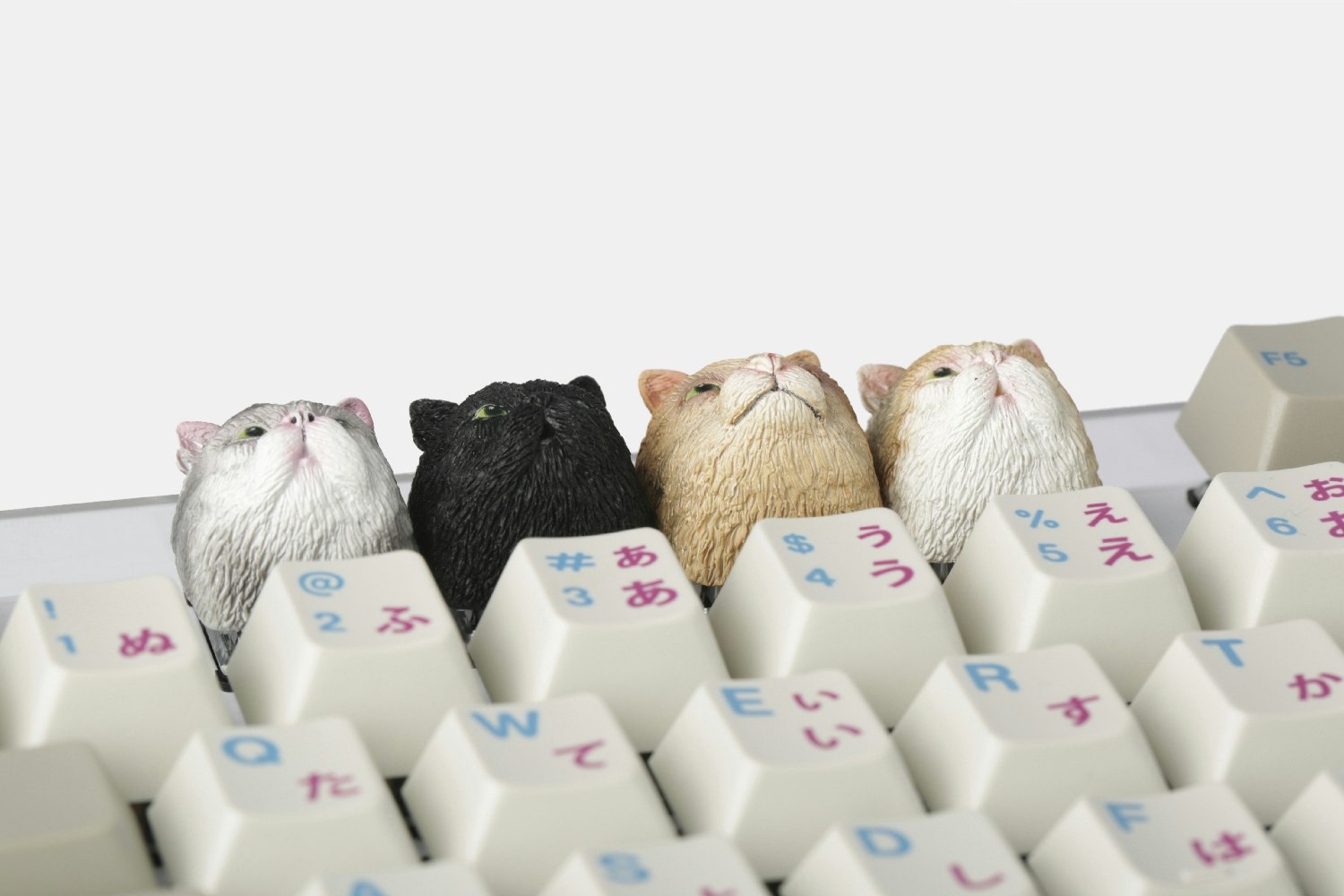 Waffle Key Kitty Artisan Keycaps