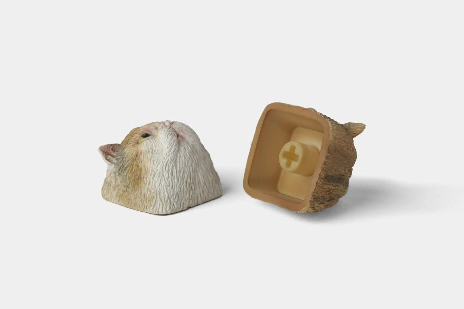 Waffle Key Kitty Artisan Keycaps
