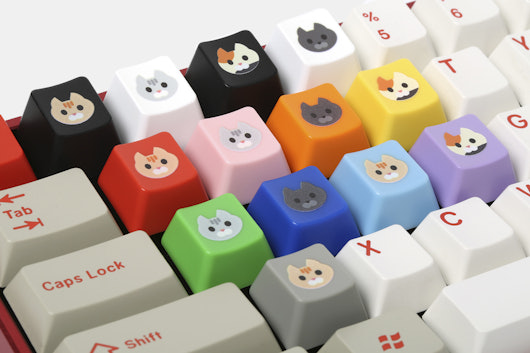 WASD Keyboards Cherry Cat Novelty Keycaps (4-Pack)