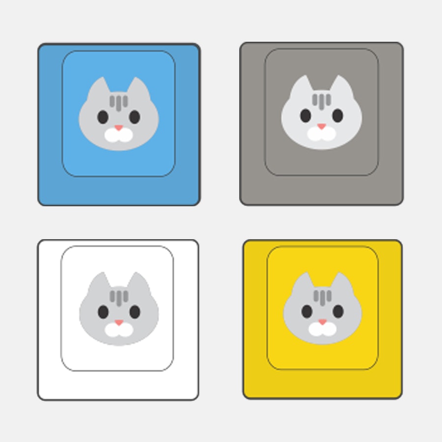 WASD Keyboards Cherry Cat Novelty Keycaps (4-Pack)