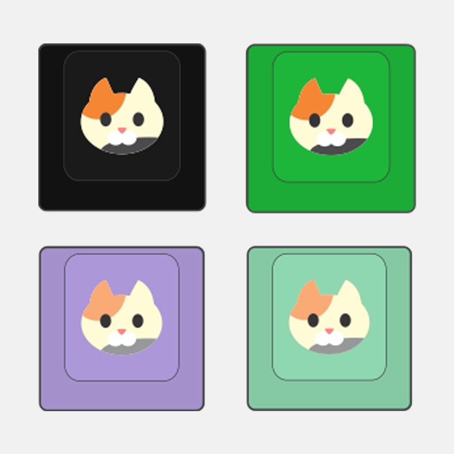 WASD Keyboards Cherry Cat Novelty Keycaps (4-Pack)