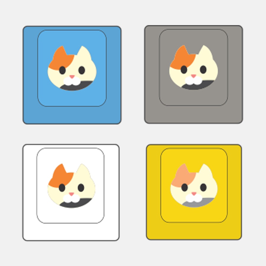 WASD Keyboards Cherry Cat Novelty Keycaps (4-Pack)