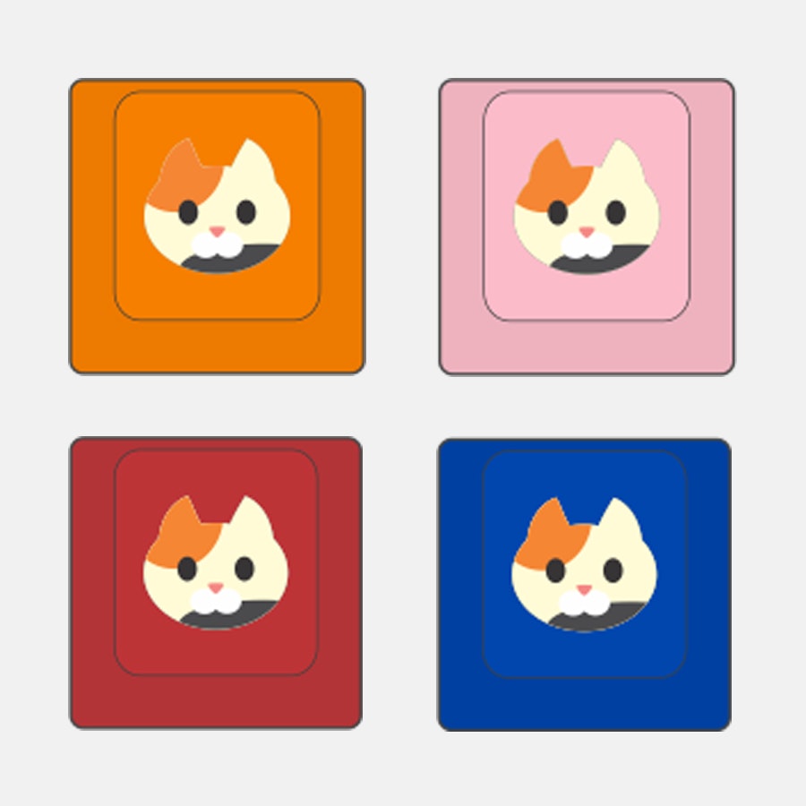 WASD Keyboards Cherry Cat Novelty Keycaps (4-Pack)