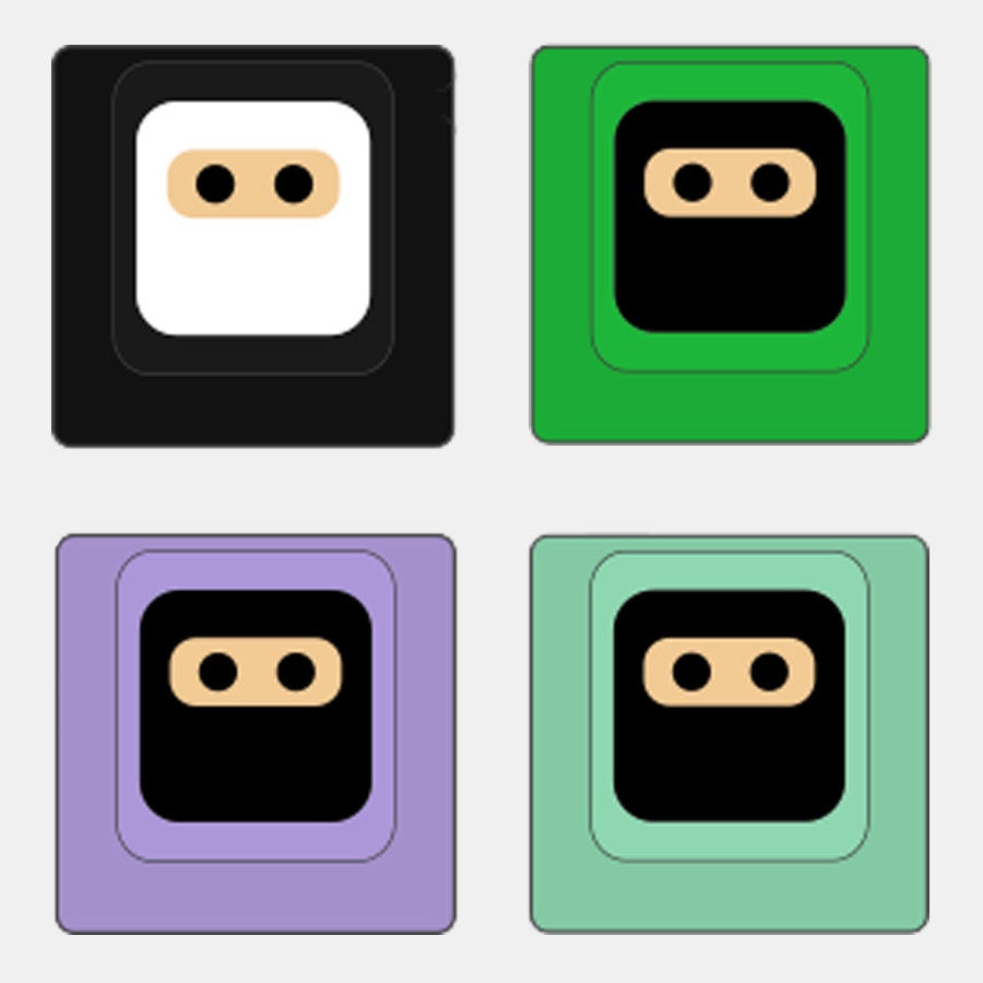 Black / Green / Lavender / Mint