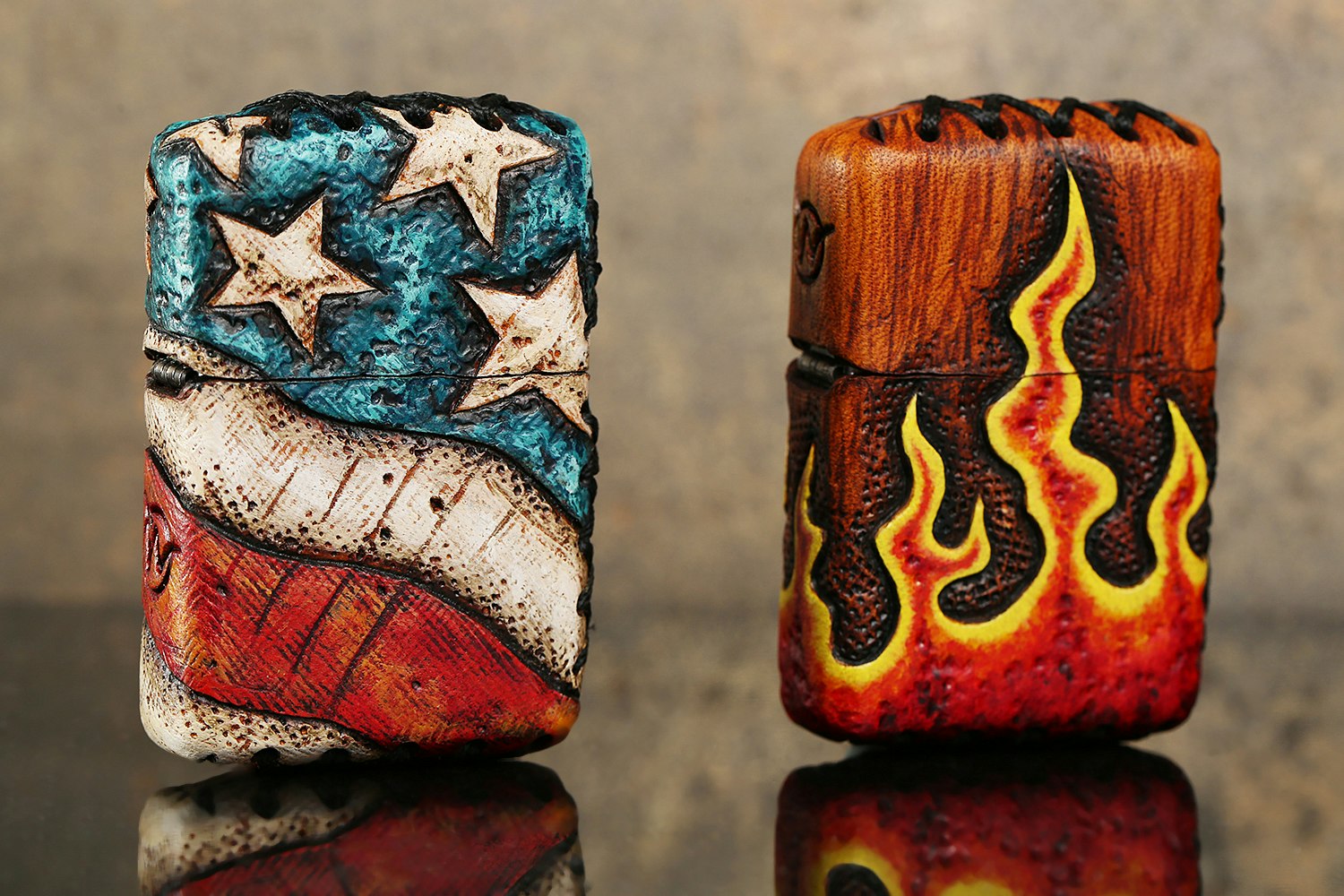 Wasteland Oddities Painted Zippos Lighters Firestarter Lighters Drop
