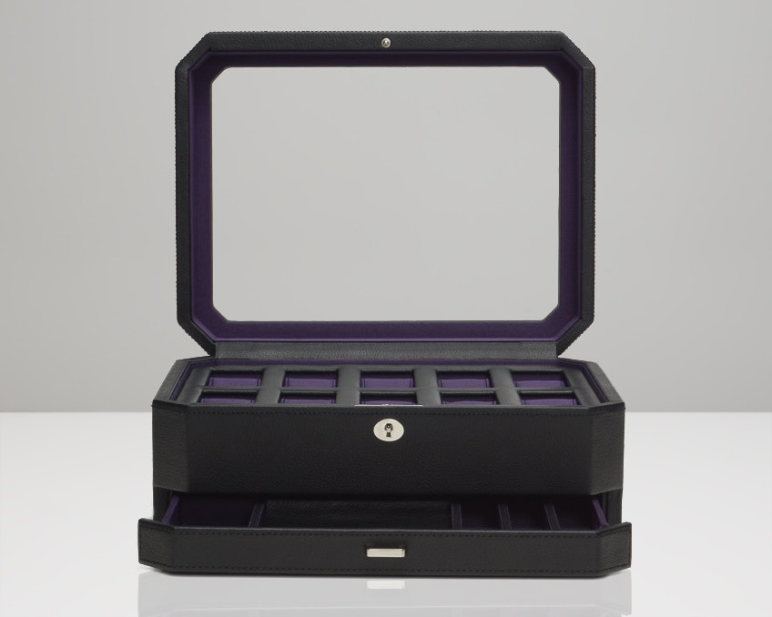 10-Piece Black/Purple With Drawer (+$15)