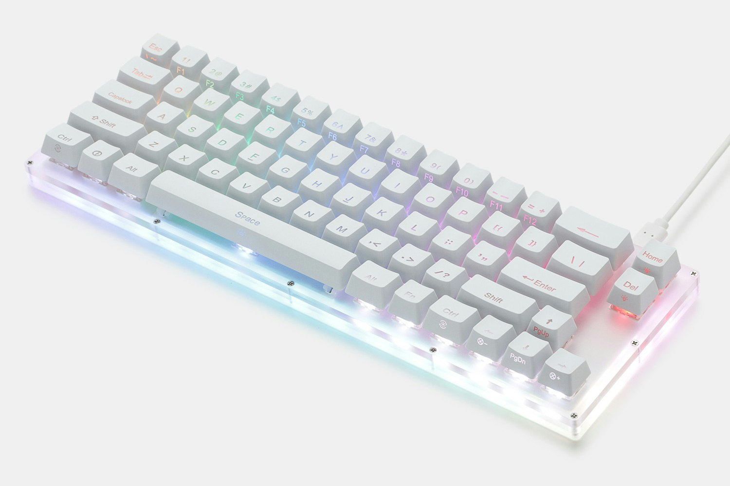 womier k66 v2 hotswap acrylic rgb mechanical keyboard