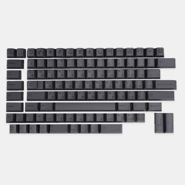 キーボード cthulhu keycaps black transparent WS Cthulhu PBT Keycaps | Kinetic Labs