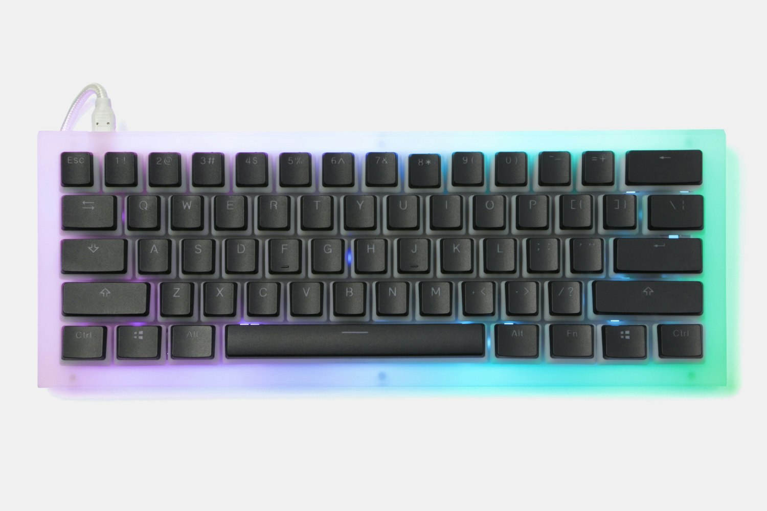 YMDK CNC Acrylic 60% Mechanical Keyboard Kit
