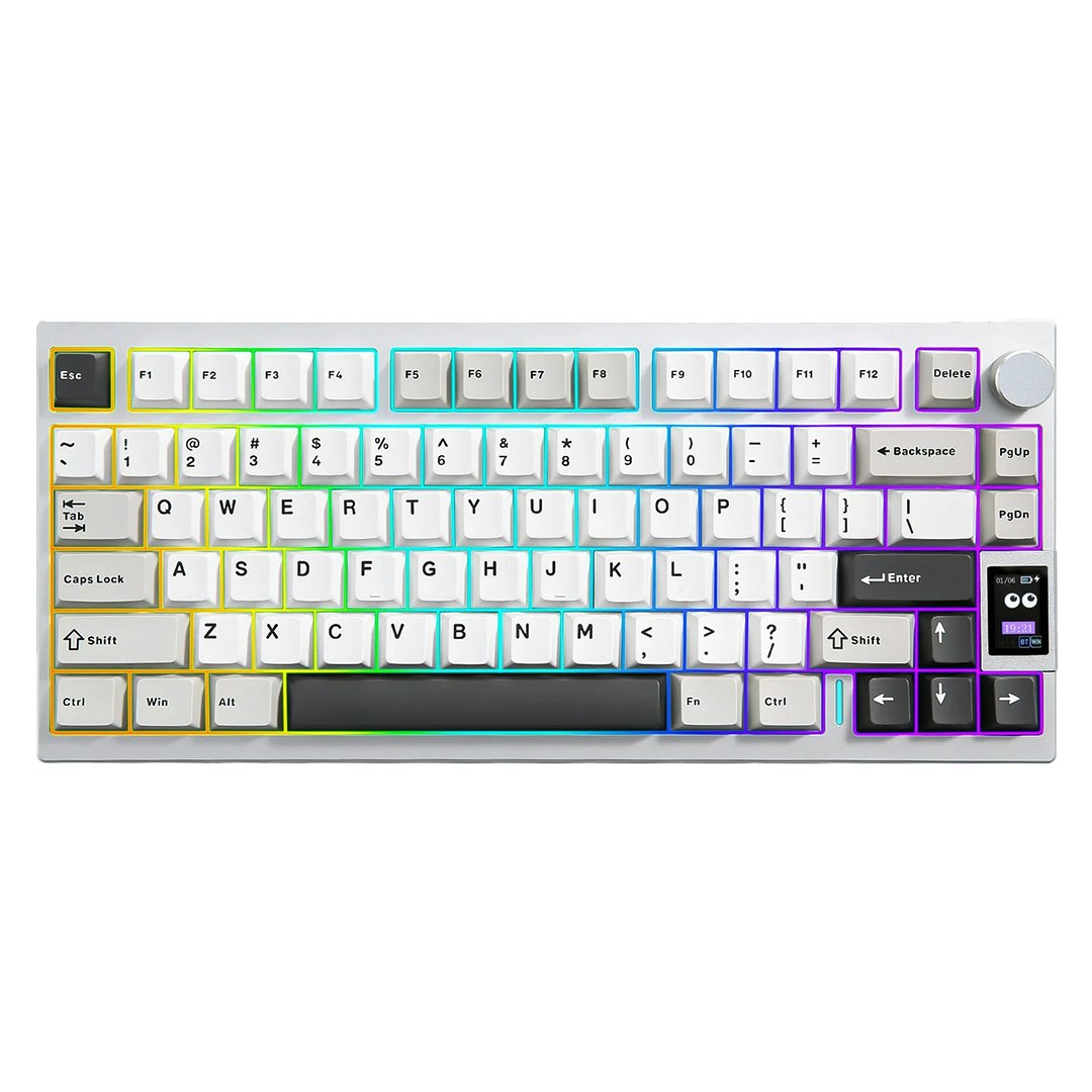 キーボード yunzii AL80 YUNZII AL80 QMK/VIA Aluminum LCD Mechanical Keyboard