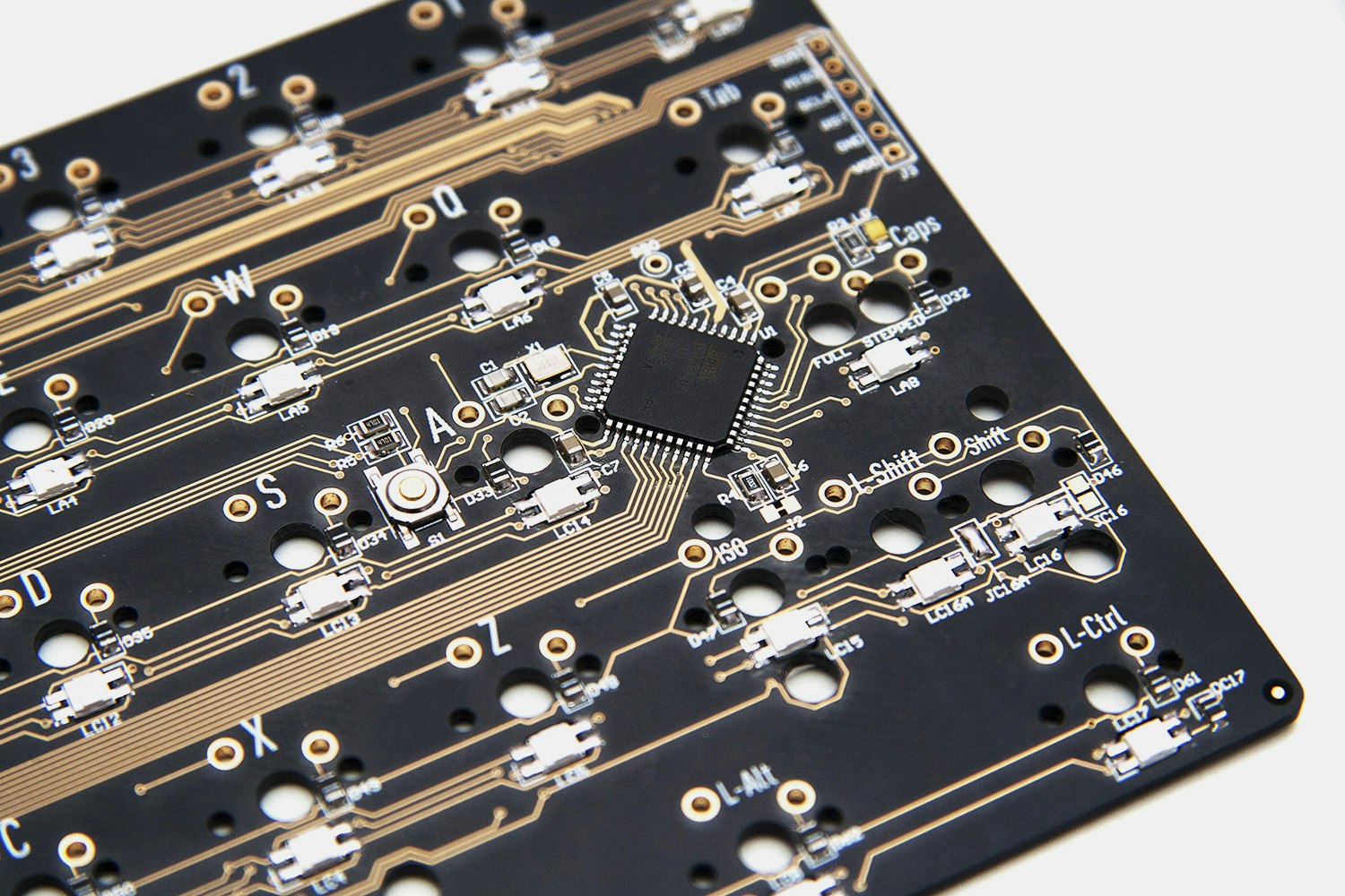 Zeal60 RGB LED PCB (Rev 4 with USB-C)