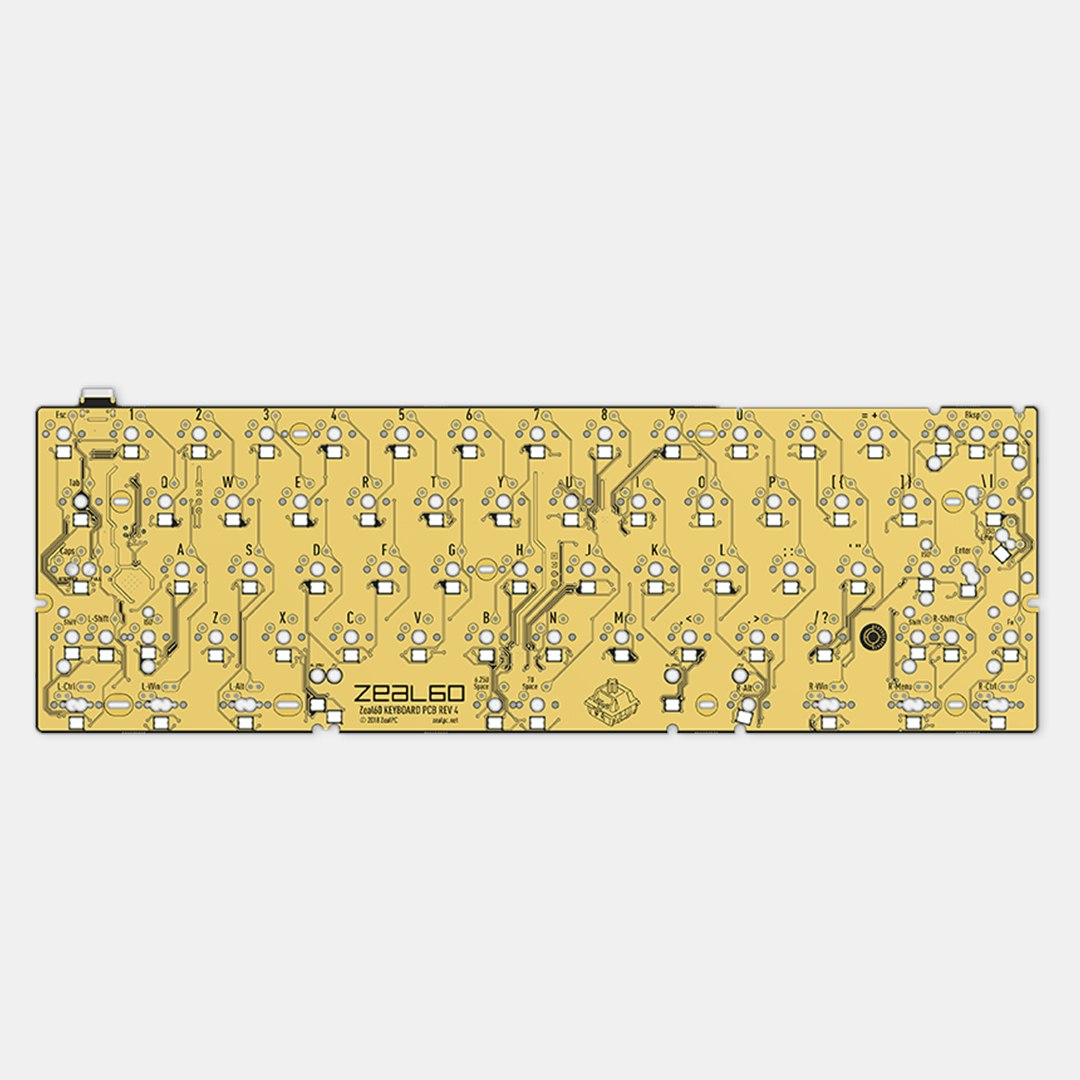 Zeal60 RGB LED PCB (Rev 4 with USB-C) | Mechanical Keyboards ...