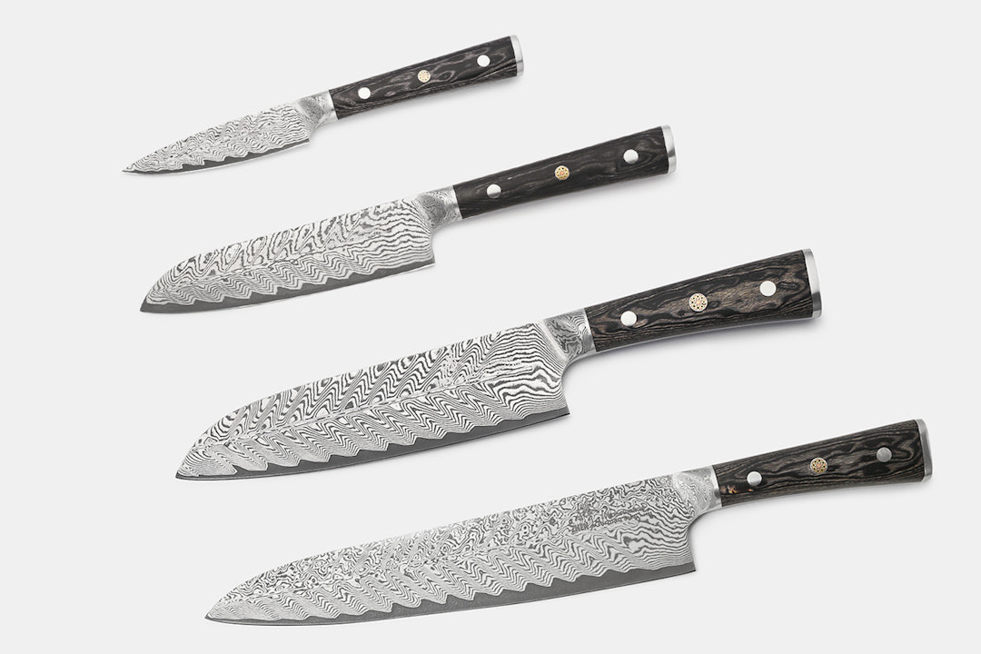 Zhen Thunder Series Damascus Knives