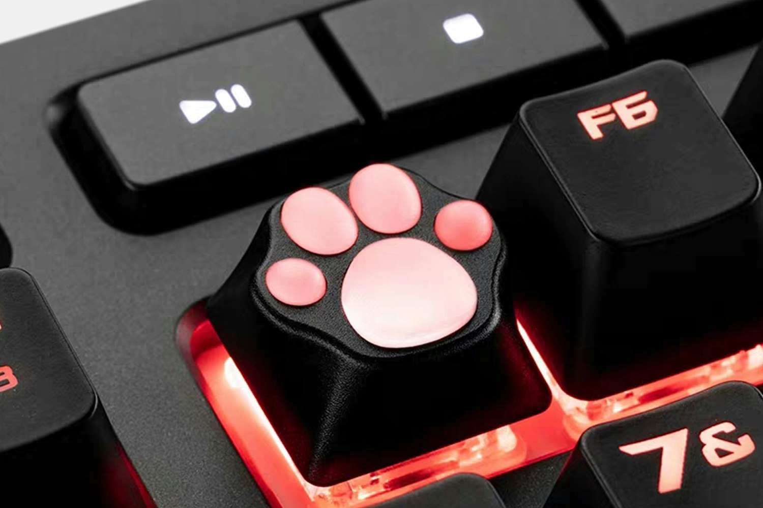 ZOMO Aluminum & Silicone Kitty Paw Artisan Keycap