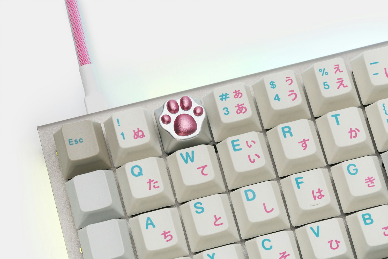 ZOMO Anodized CNC Aluminum Kitty Paw Artisan Keycap